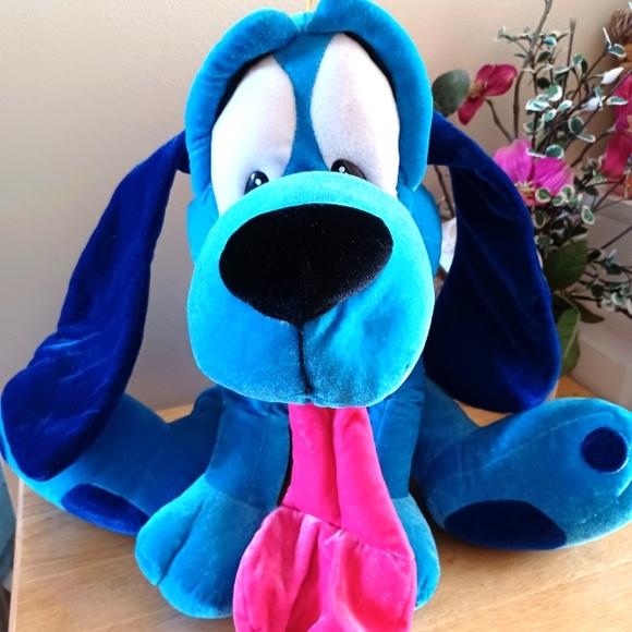Royal Blue Velvet Pluto Stuffed Animal - Picture 1 of 8